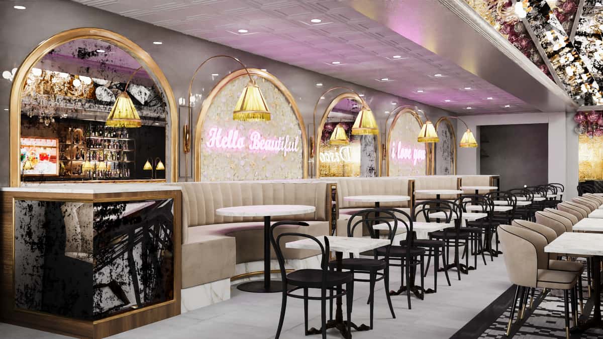 Interior dining room at the Delray Florida Sugar Factory location