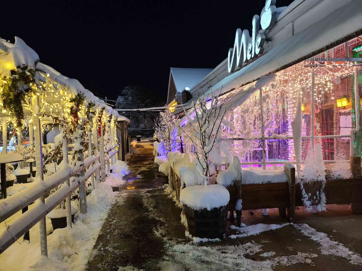Snowing