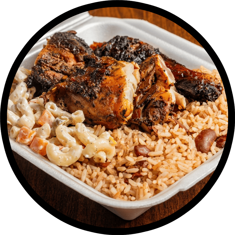 meat, macaroni, rice meal