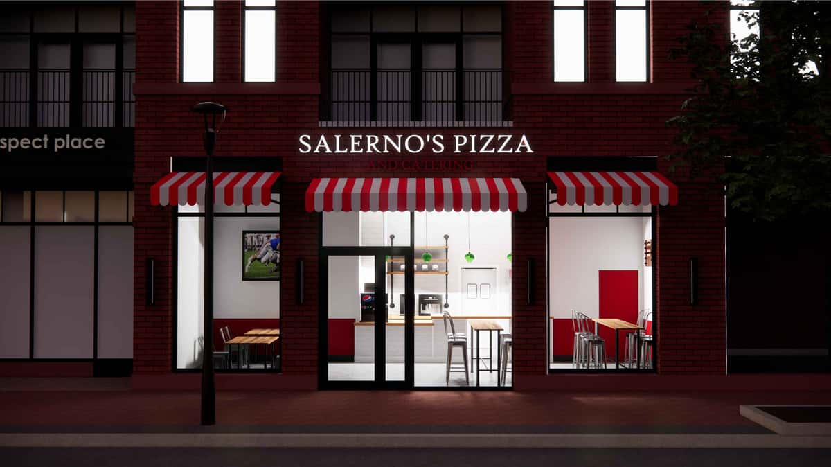 Salerno's Pizza and Catering - MTP - Night Rendering