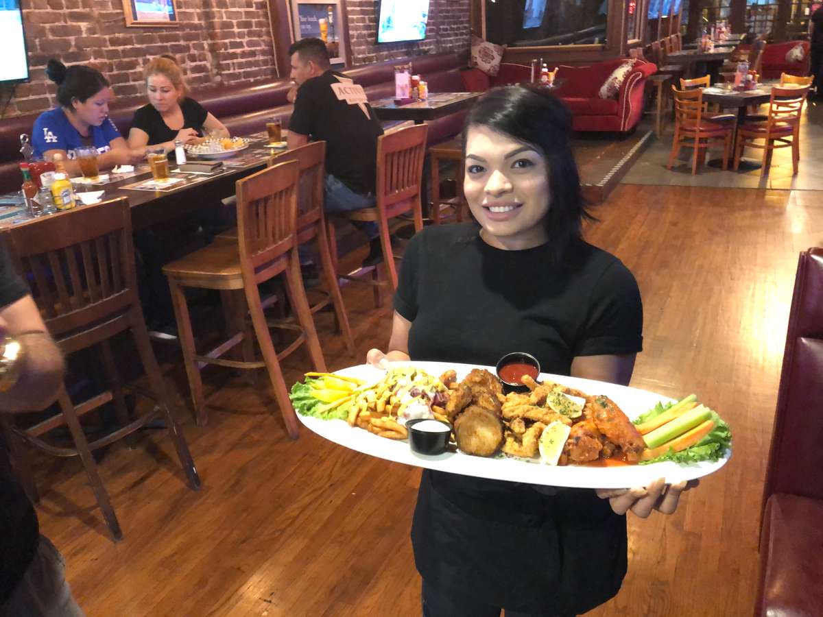server with food