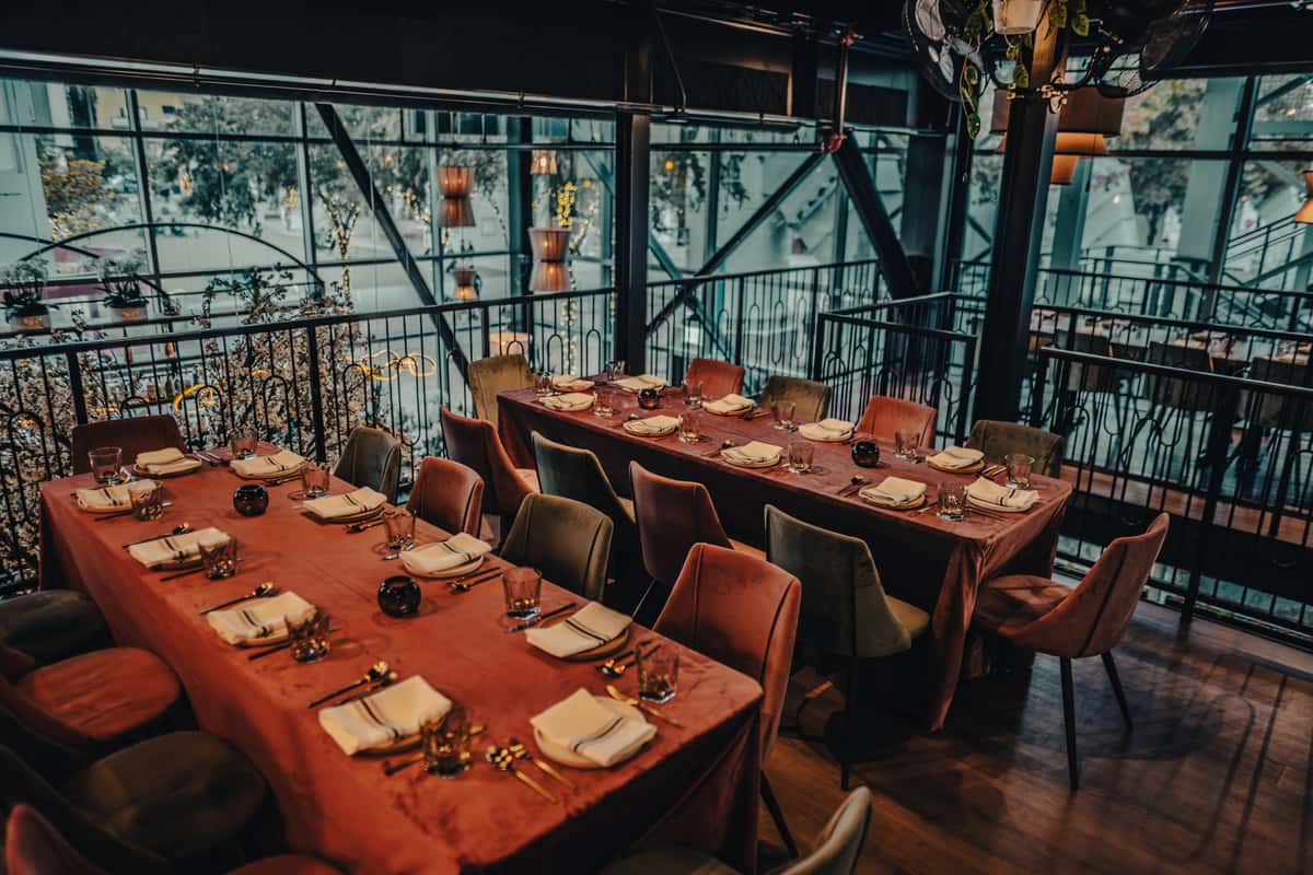 mezzanine pink room