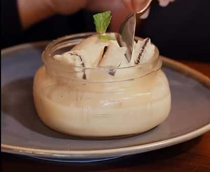 Passion Fruit Panna Cotta at The Oxford Kitchen & Gastropub in Lodi California
