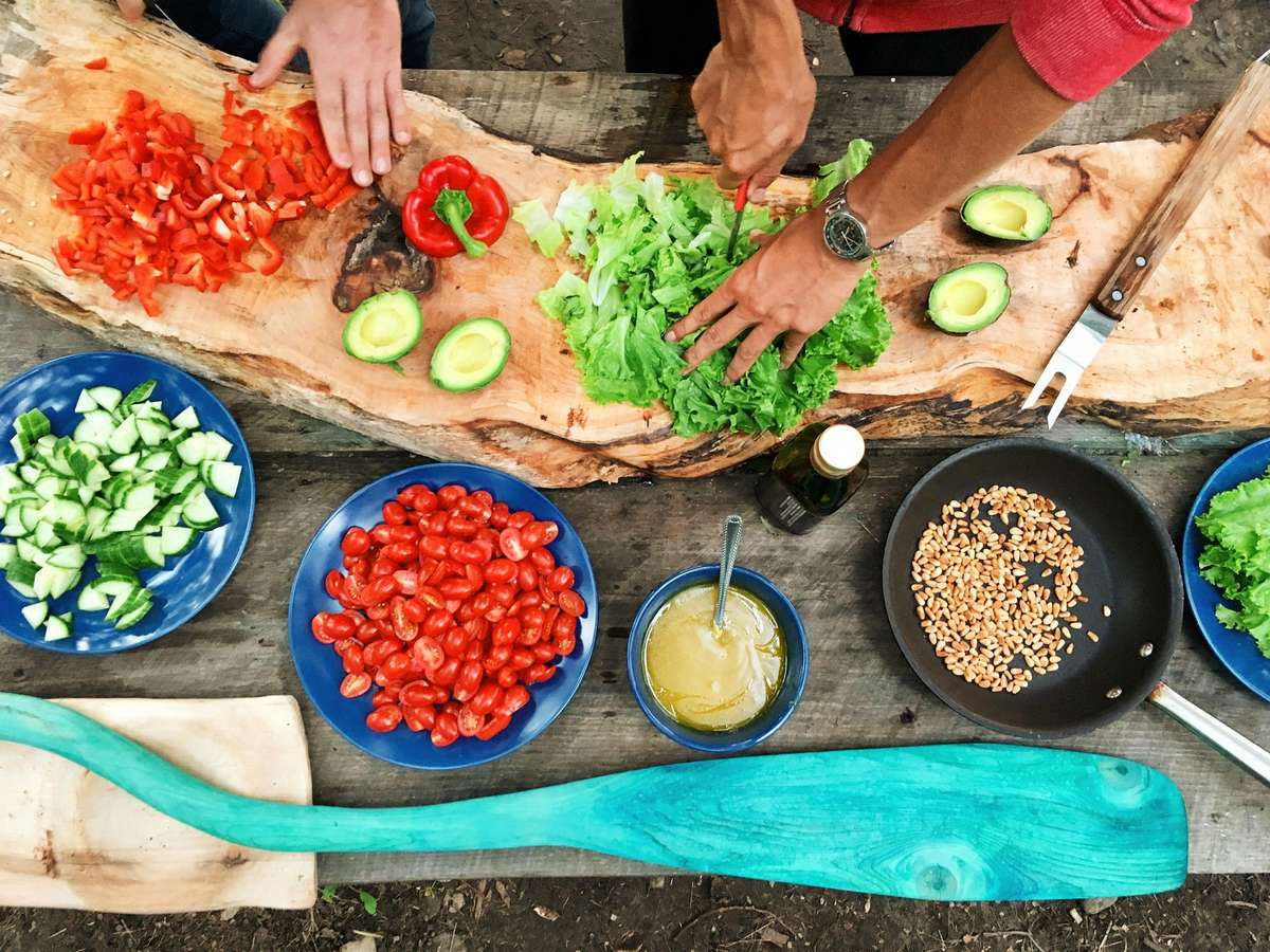 homemade meal from fresh ingredients
