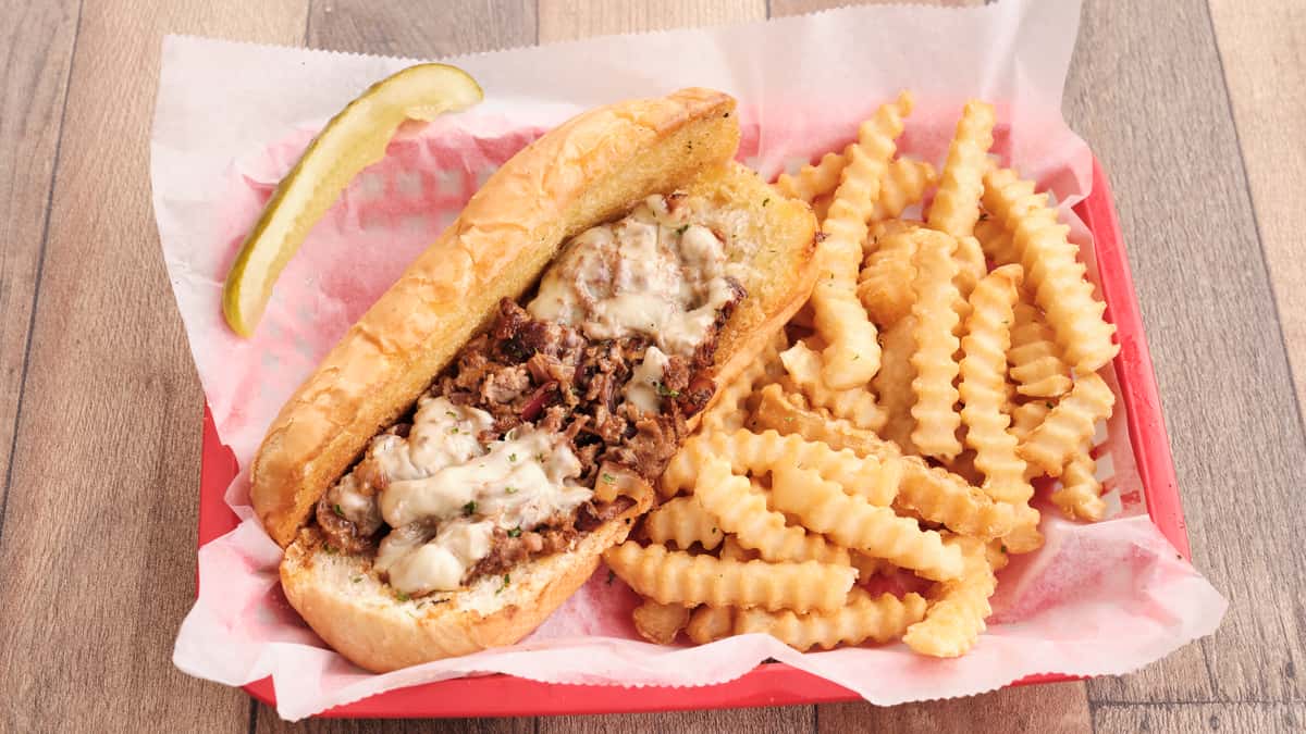 Steak and cheese hoagie