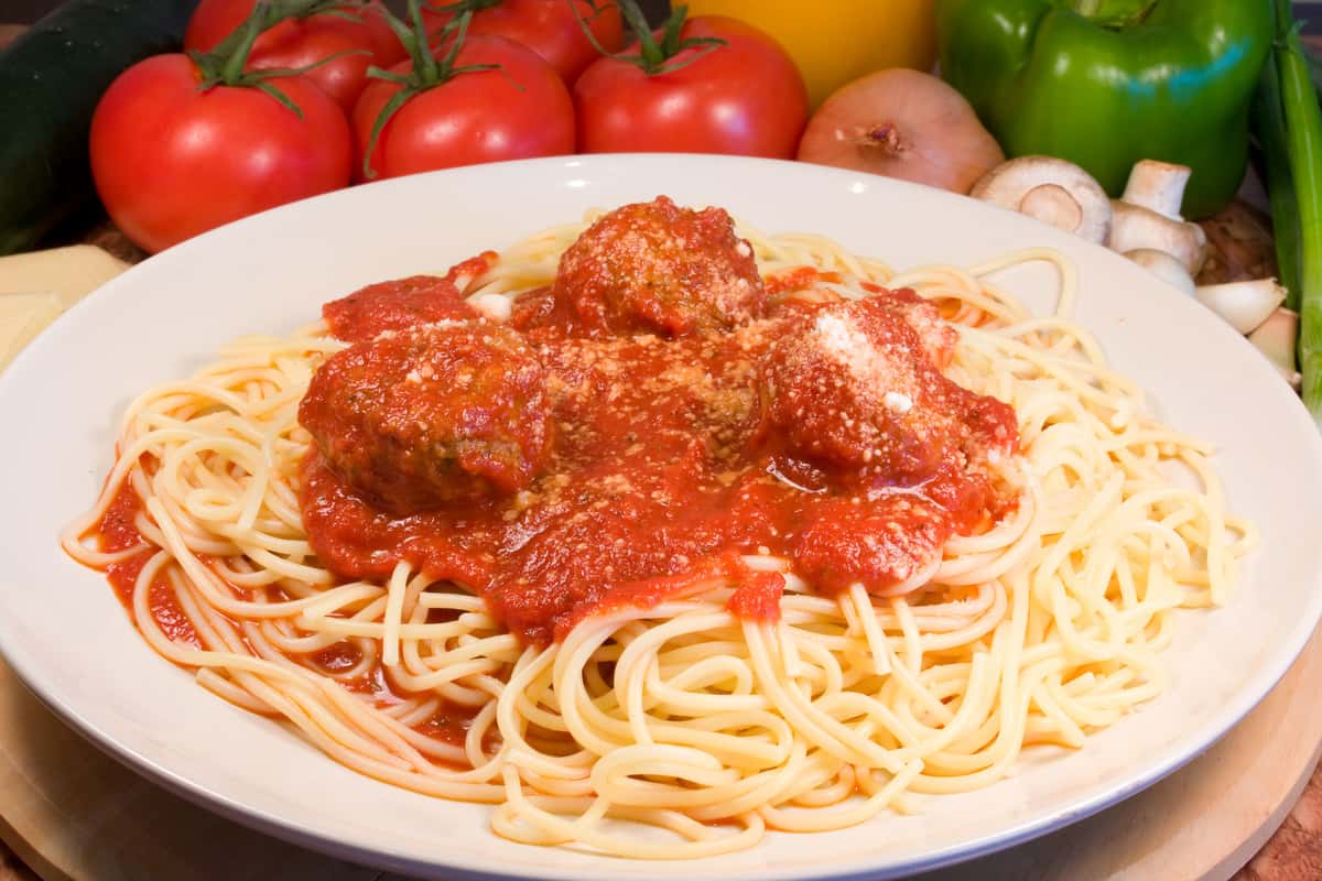 Meatballs with spaghetti
