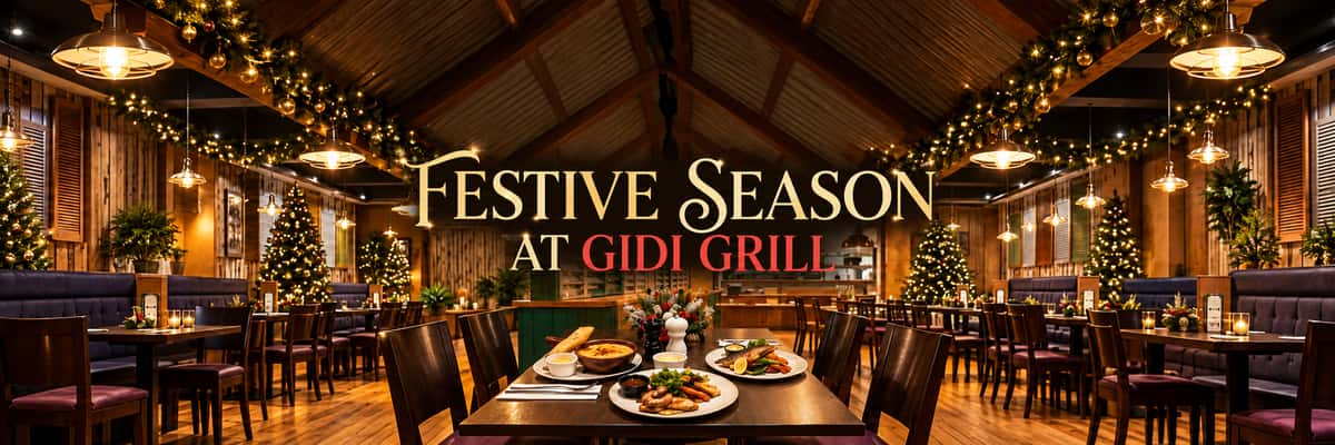 Festive Season at Gidi Grill Website Flyer