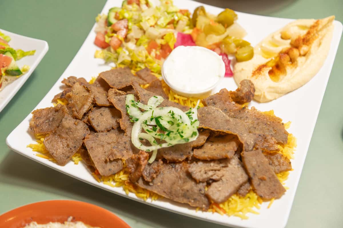lamb kebab plate