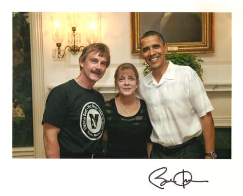 Mike and Ann with President Obama  