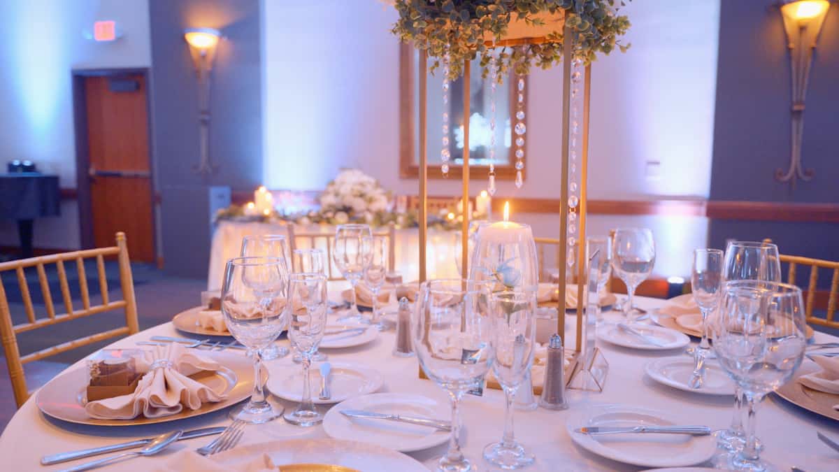 Picture of wedding table details