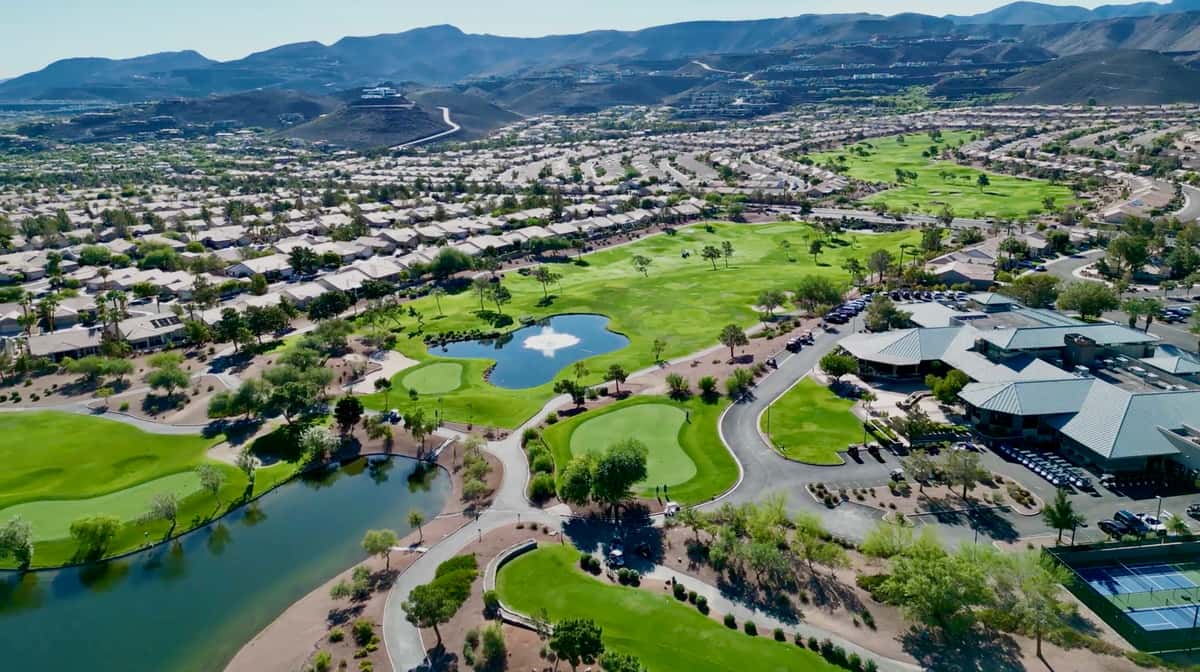 Aerial view of the Desert Willow Golf Course