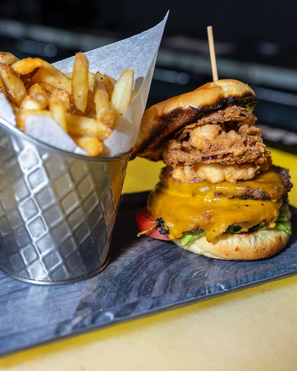 burger and fries