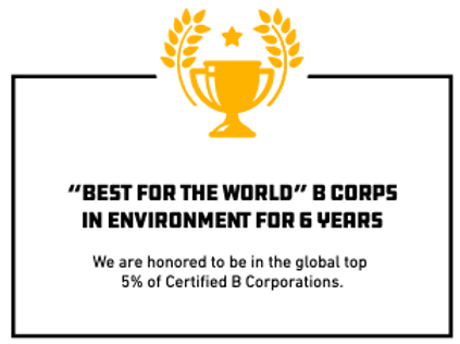 Best for the world B Corps in Environment for 6 years