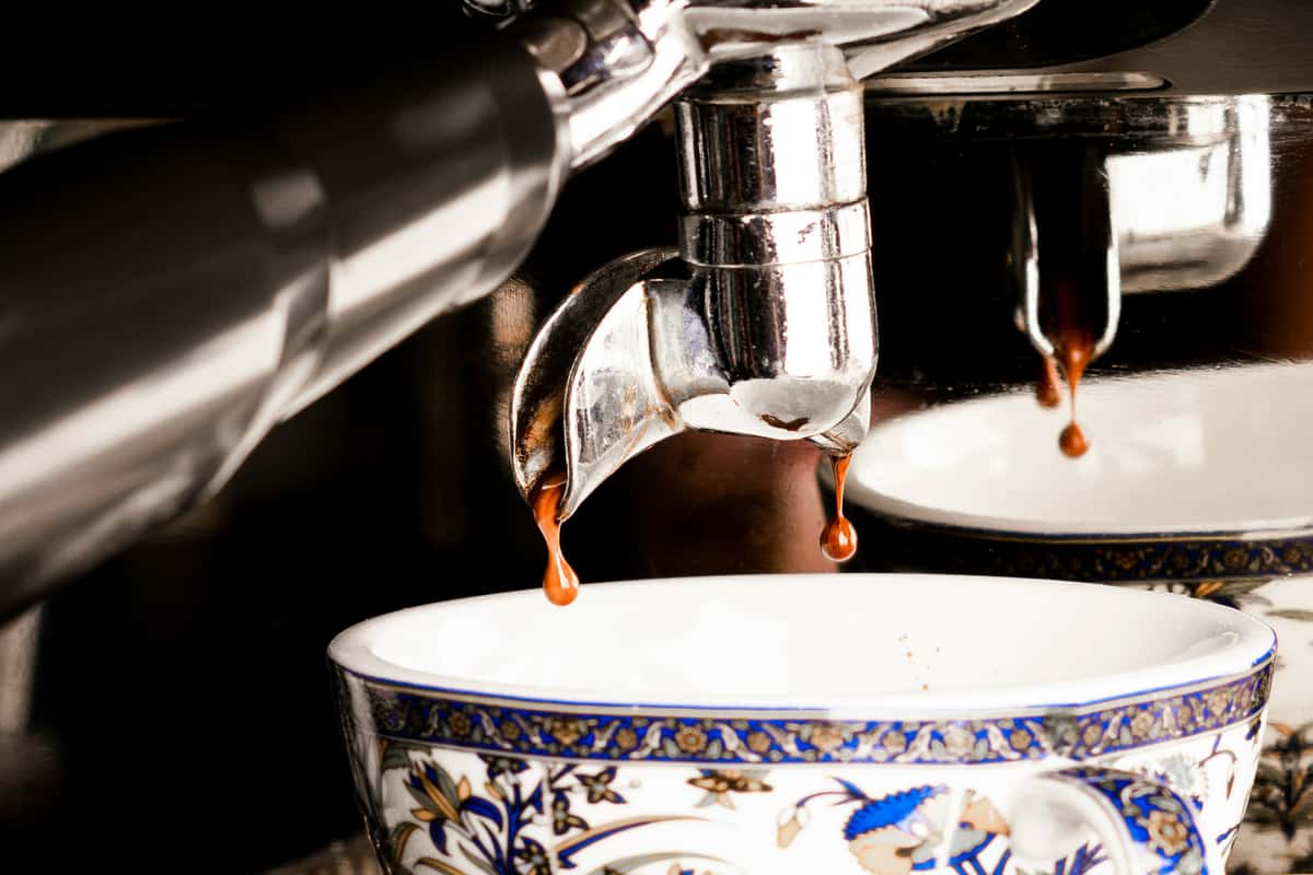 espresso shots being poured