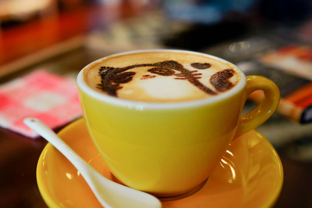 cute cat latte art