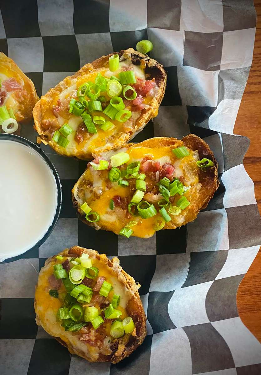 Jacket Potatoes Bacon And Cheese Loaded Potato Skins Potato Skins