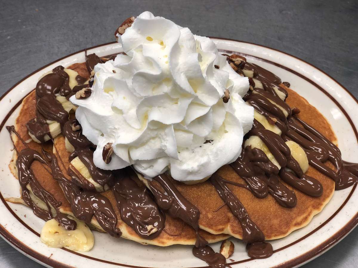 pancake with whipped cream