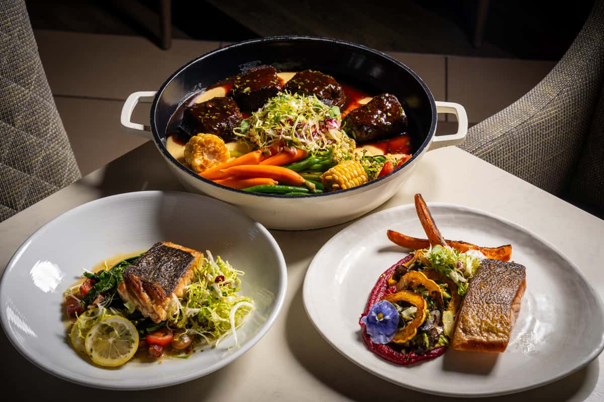 variety of dinner dishes