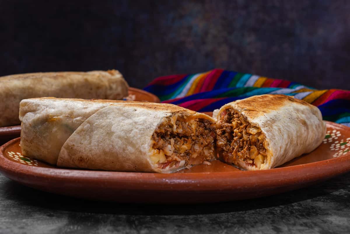 Burrito with meat