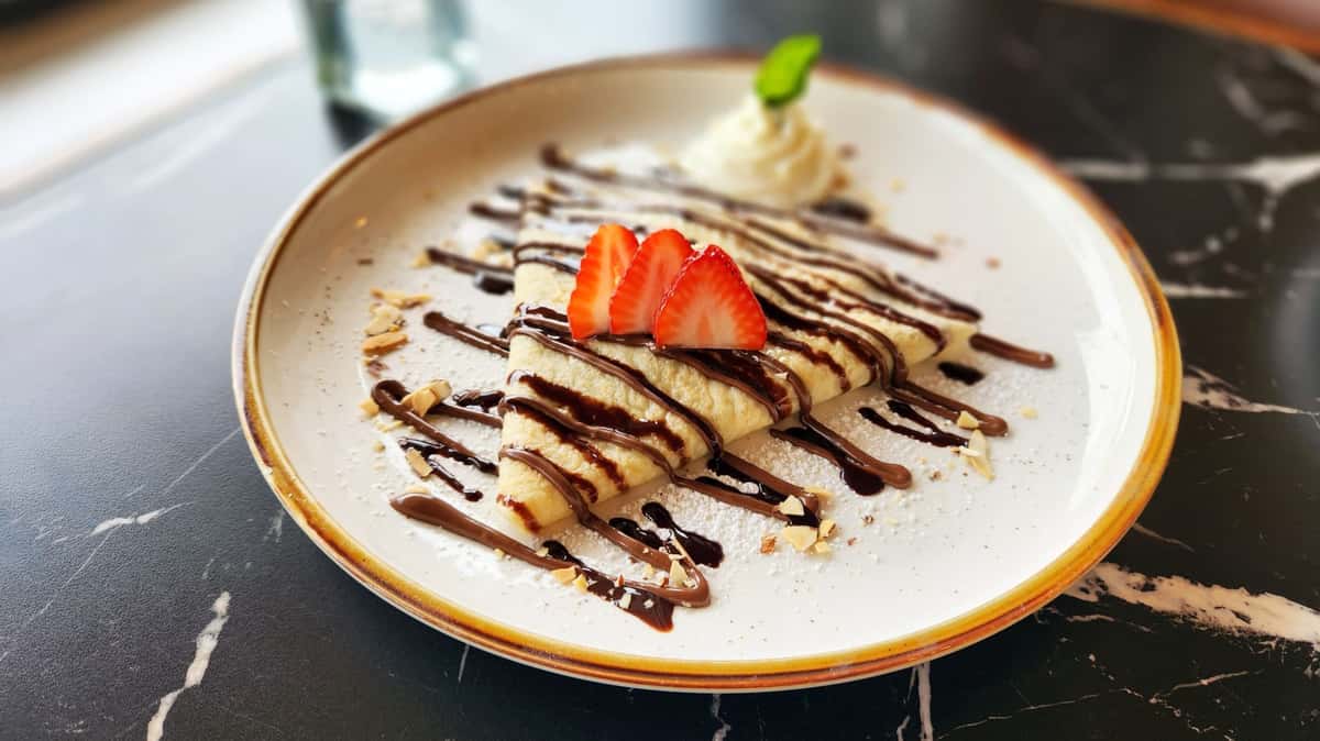 Nutella Crepe with Strawberries