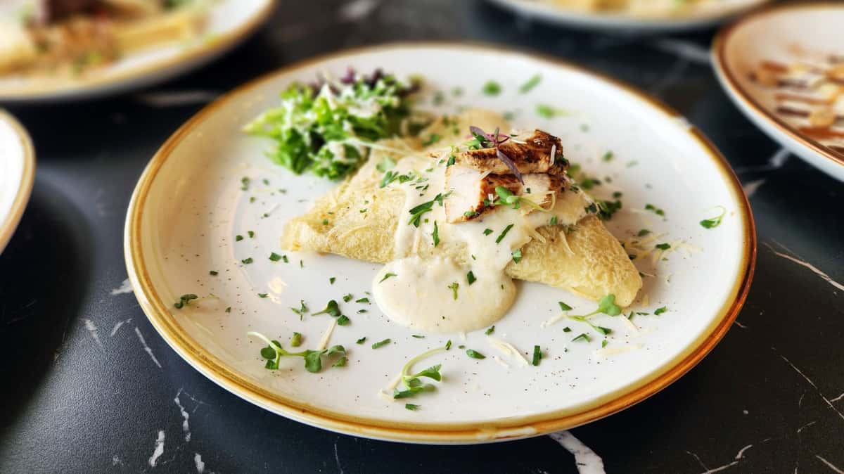 Chicken Alfredo Crepe