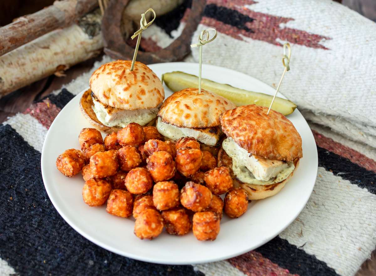 Sliders and tater tots