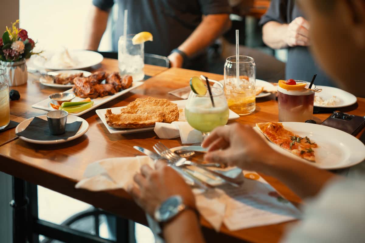 people enjoying food
