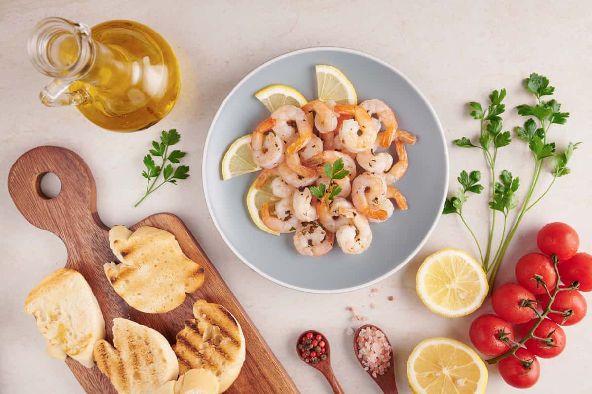 fresh seafood complet dish