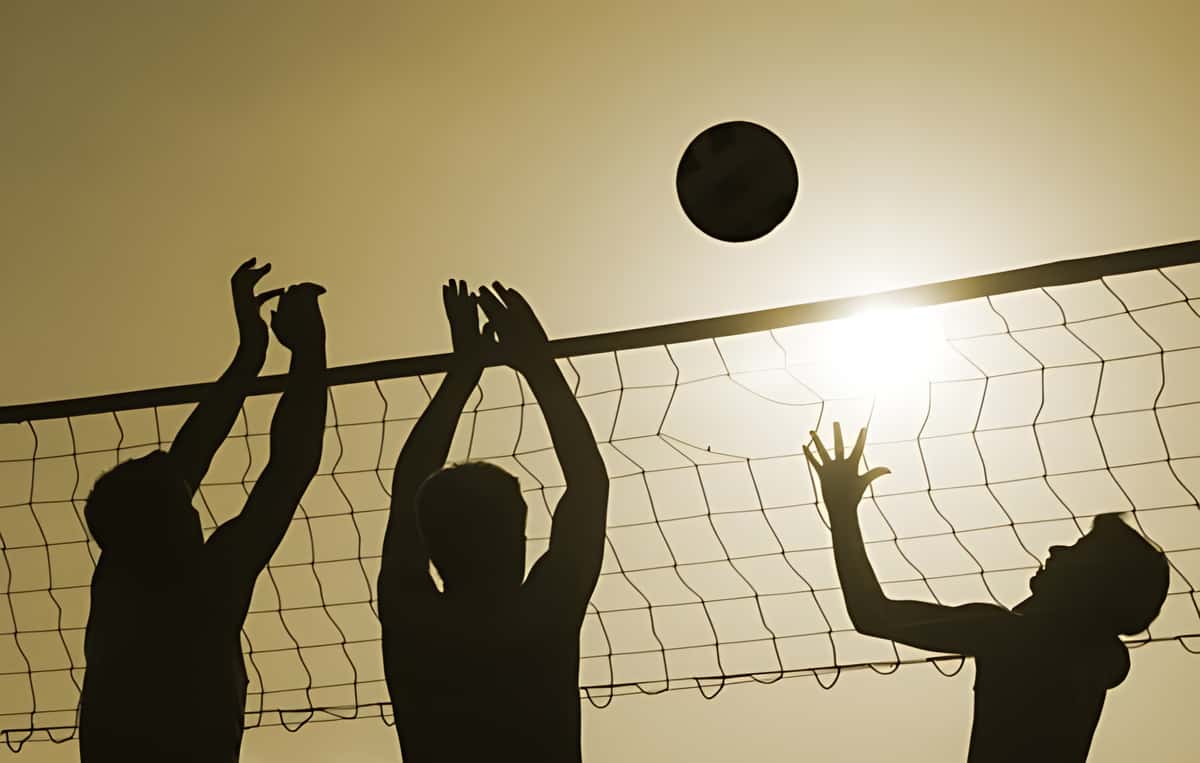 people playing volleyball