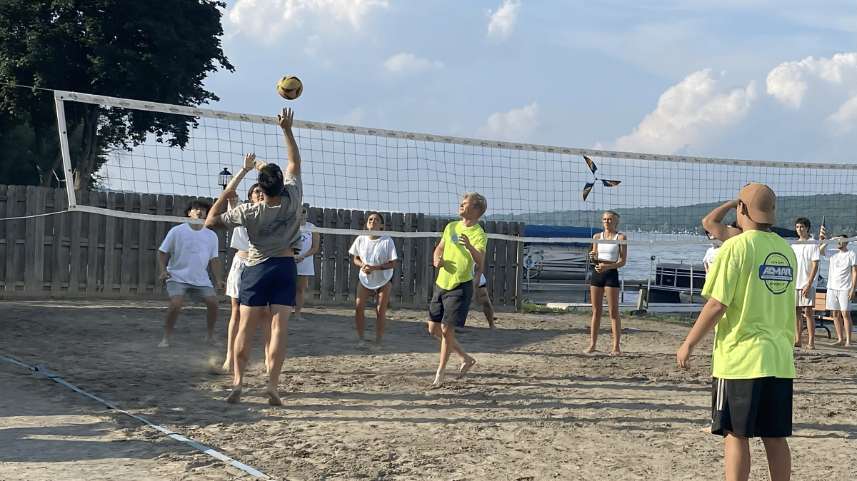 people playing volleyball