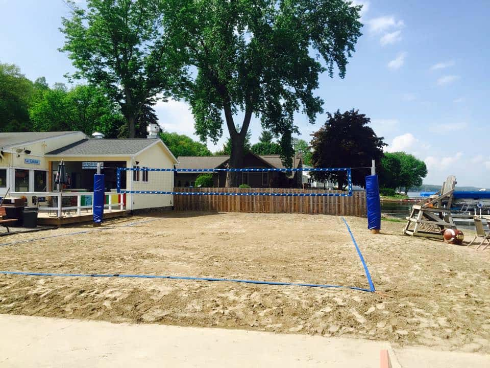 Beach volleyball court