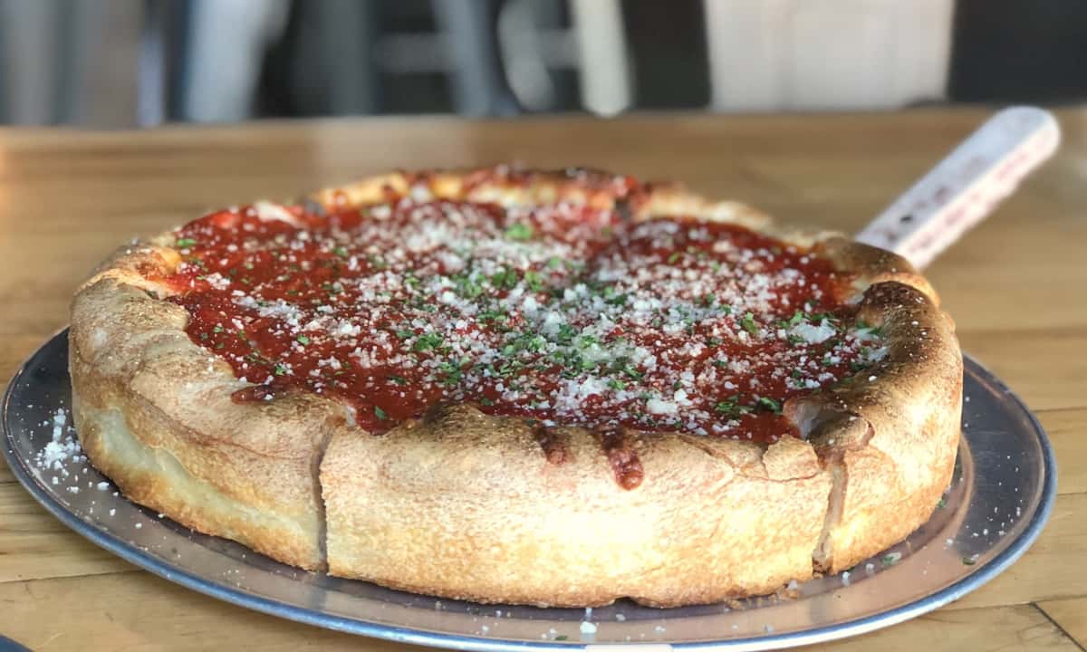 deep dish pizza