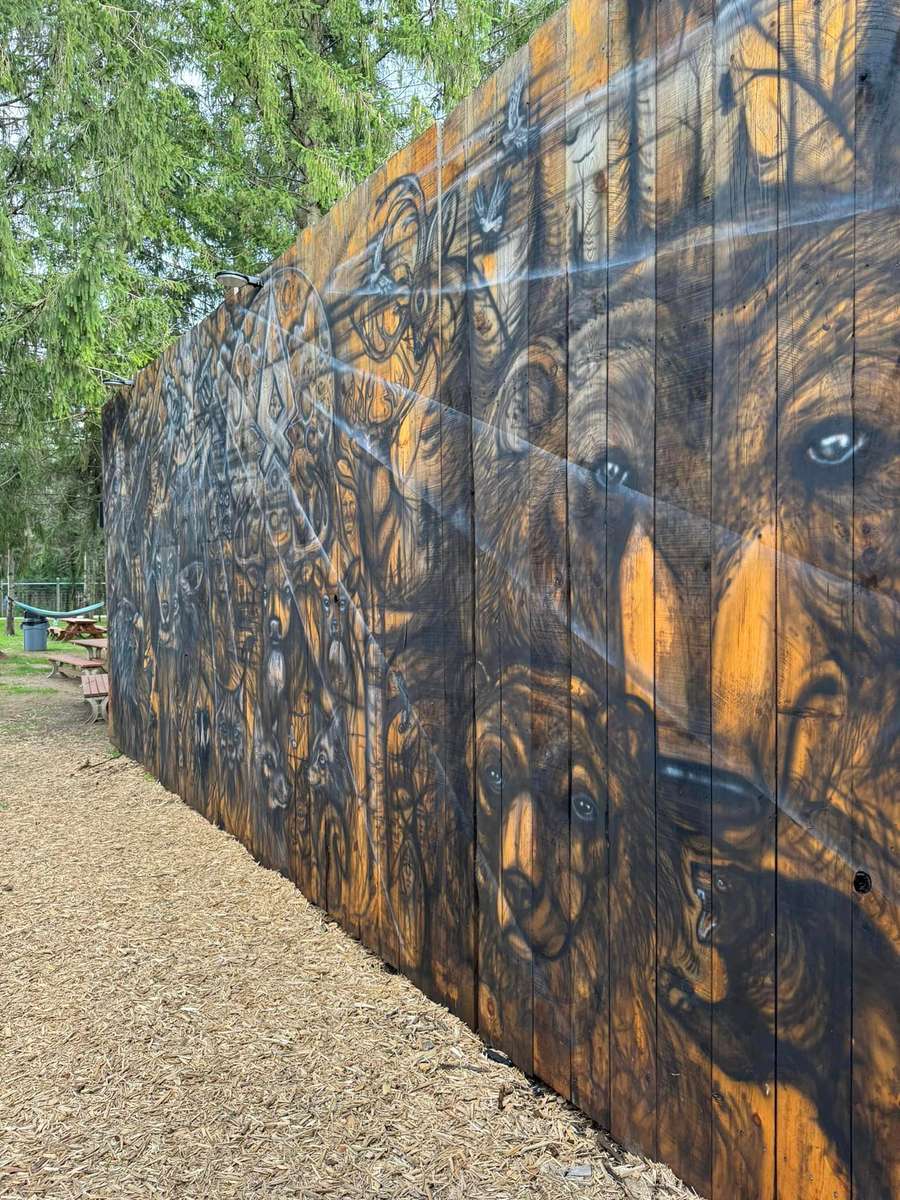 Primal Eats spray paint artwork