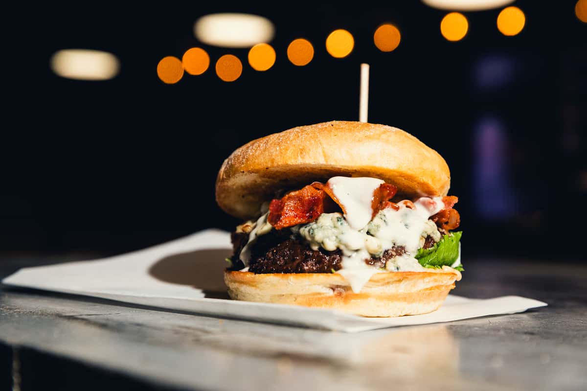 Bleu cheese bacon burger
