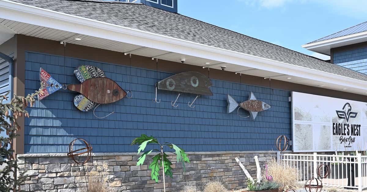 exterior fish sculptures