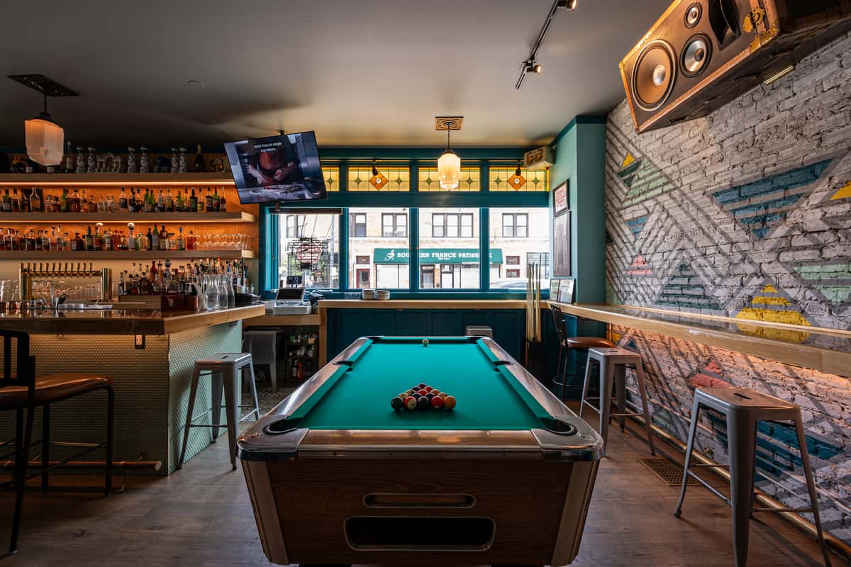 Our Pool table in bar room