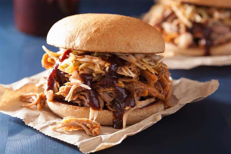 pulled pork barbecue sandwich