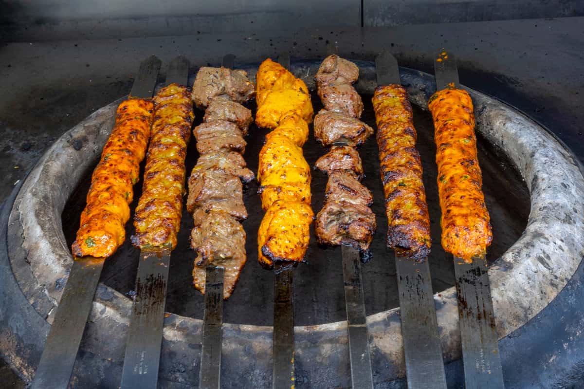 Lamb Tikka Skewer Chopan Kabob Afghani Restaurant in CA