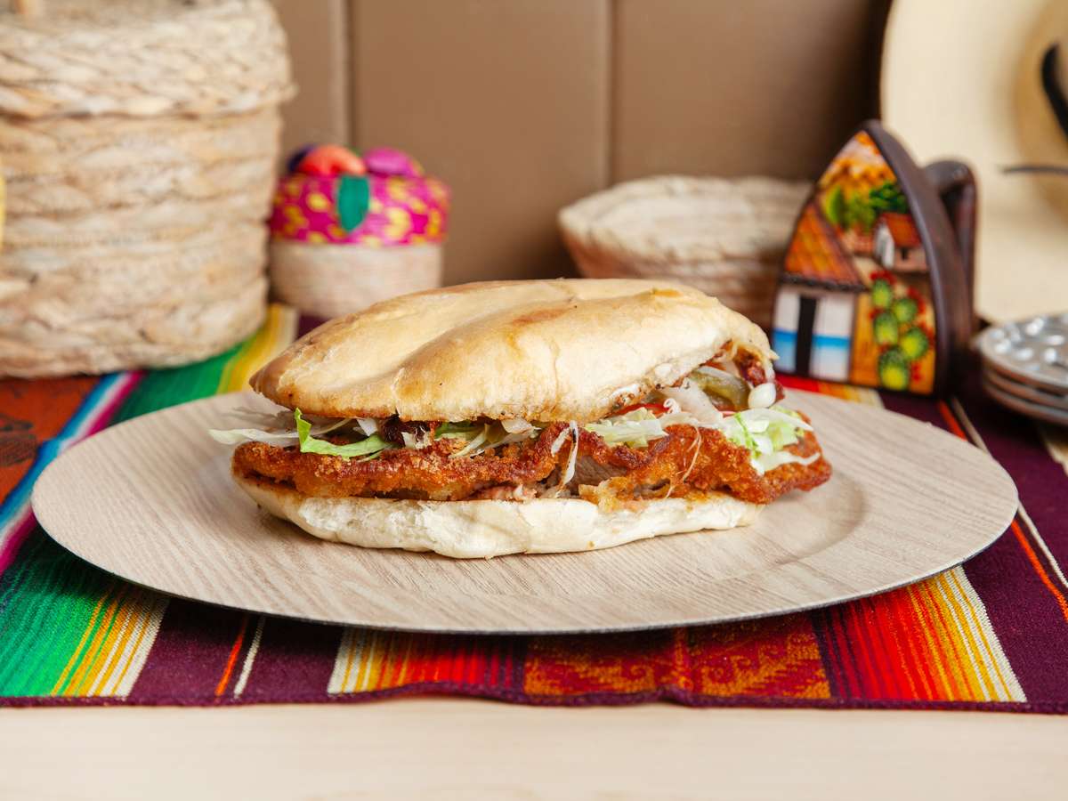 Milanesa torta sandwich at Arroyo's Grill Mexican restaurant in Atascadero