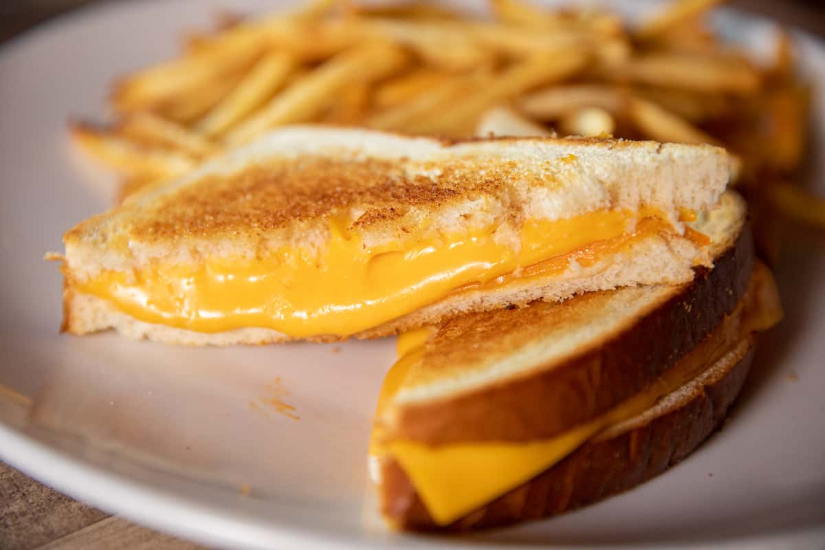 grilled cheese with fries