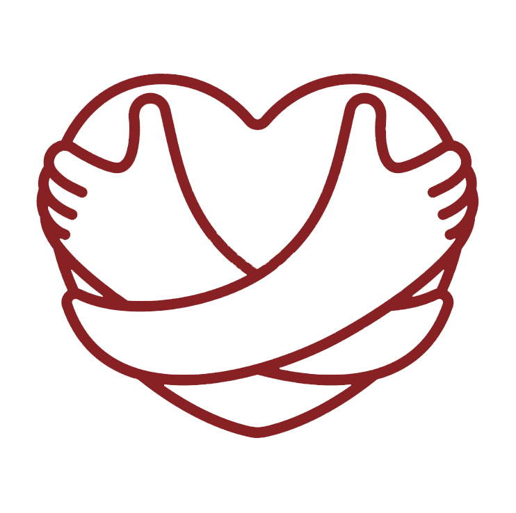 hugging heart icon