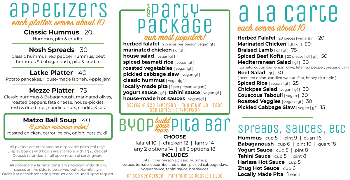 Catering Menu