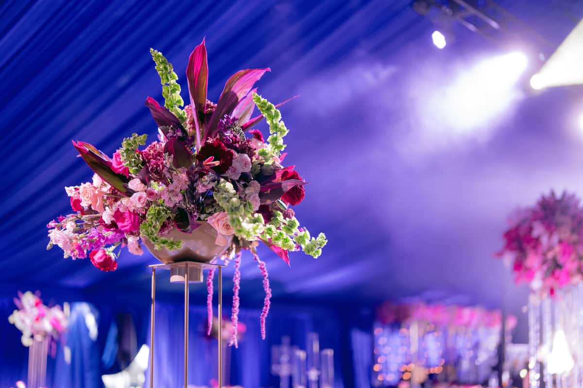 large colorful floral display