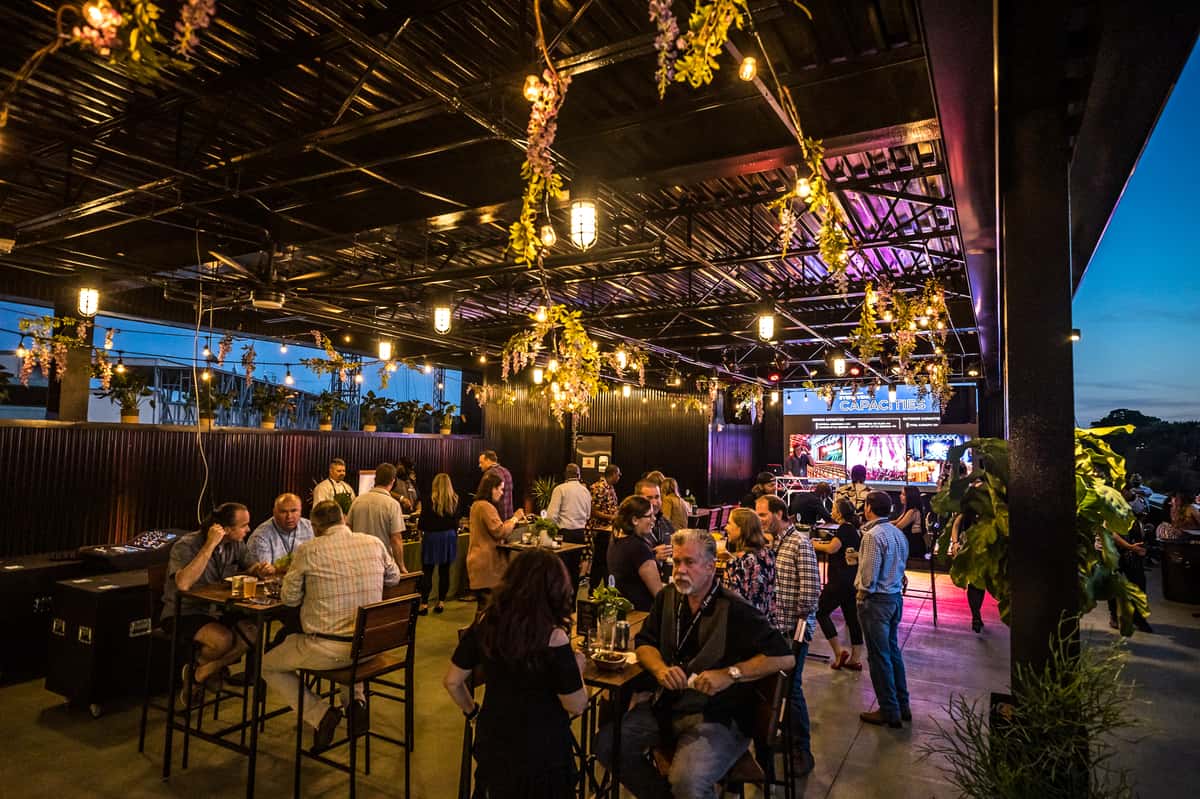 Partygoers at The Eastern ATL opening event