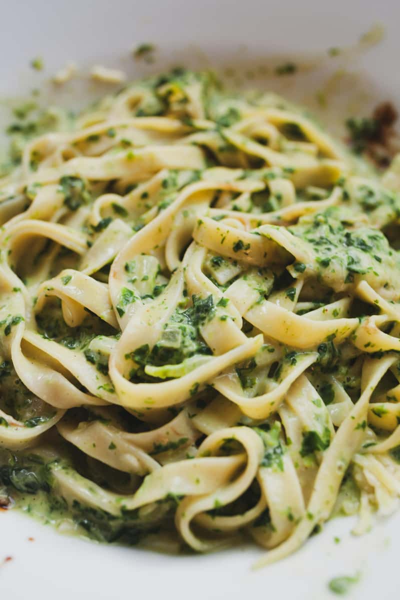 Fettuccine with Basil