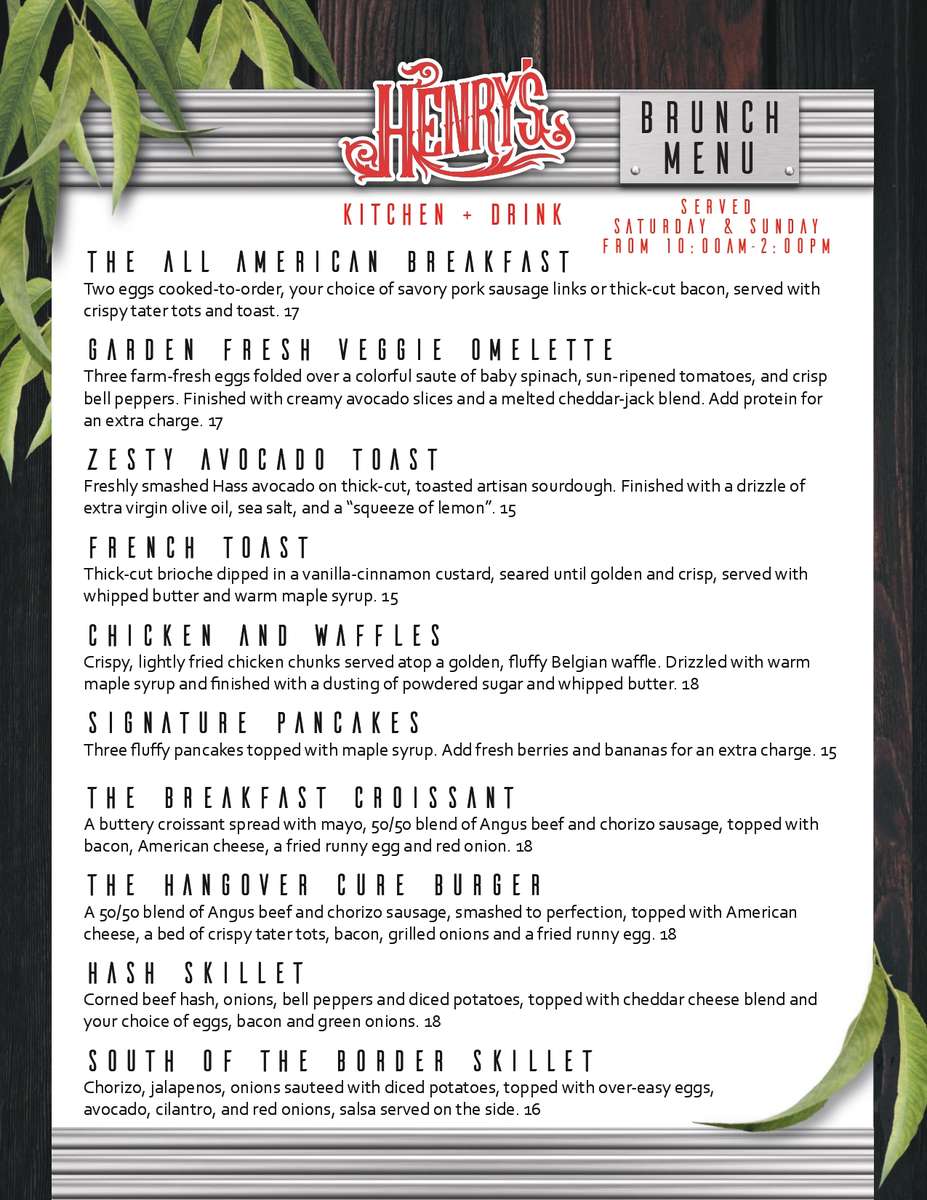 brunch menu