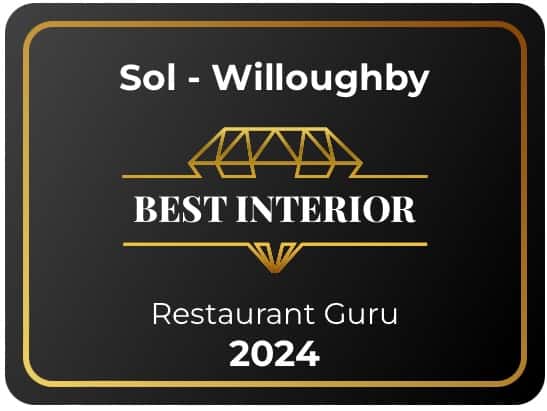 Sol Restaurant Guru Best Interior 2024 Award