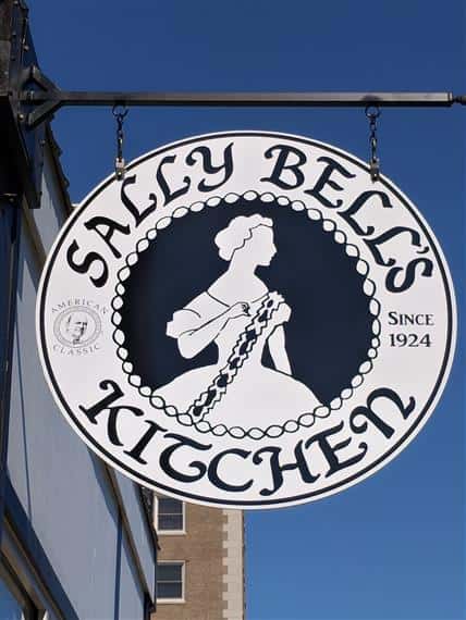 sally bell's kitchen outside sign