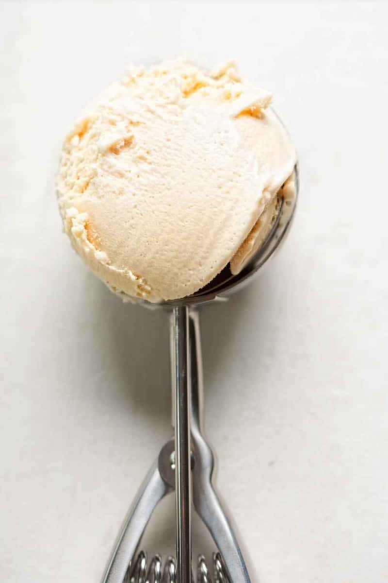 ice cream in a scoop
