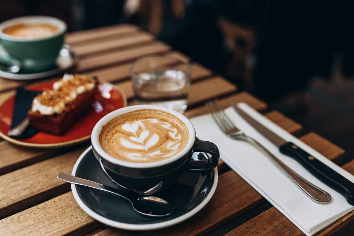 cappuccino with coffee art